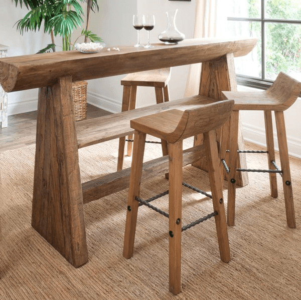 Elmwood table stools